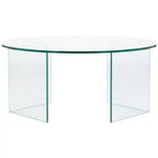 Carsten Temp Glass Coffee Table - COF7302A-2BX - Clear - Safavieh