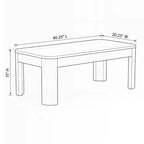 Table Basse Rectangulaire Moderne à Bords Arrondis (1020mm x 510mm)
