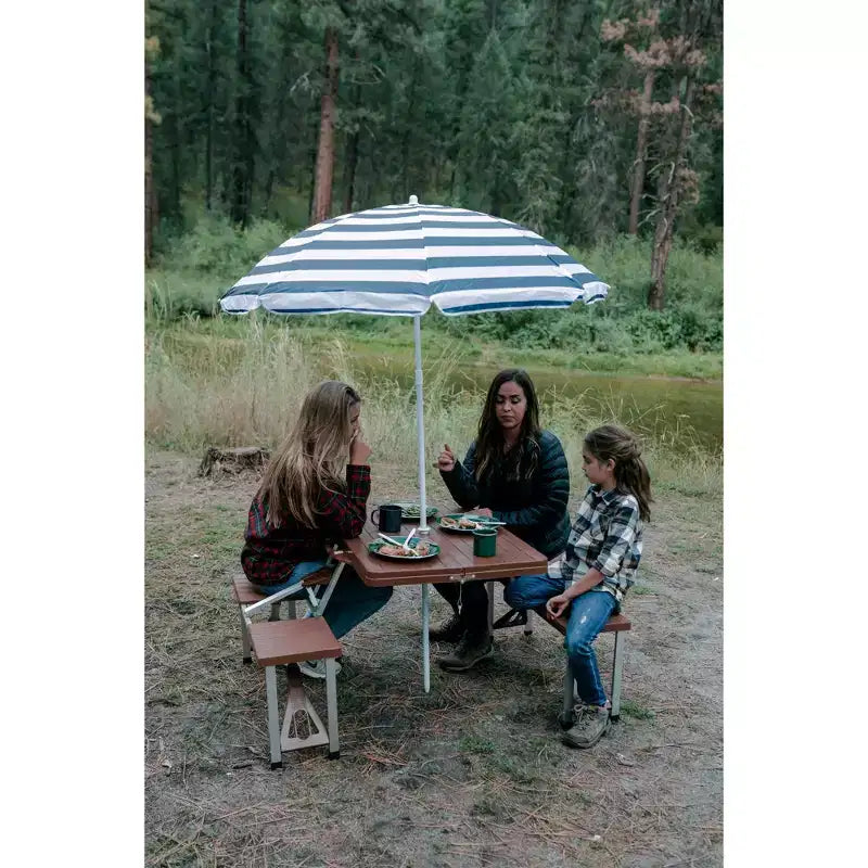 Table de pique-nique et parasol Stansport – Marron