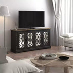 Galano TV Stand with Mirrored Door Storage 68.2 W  17.1 D  29.3 H