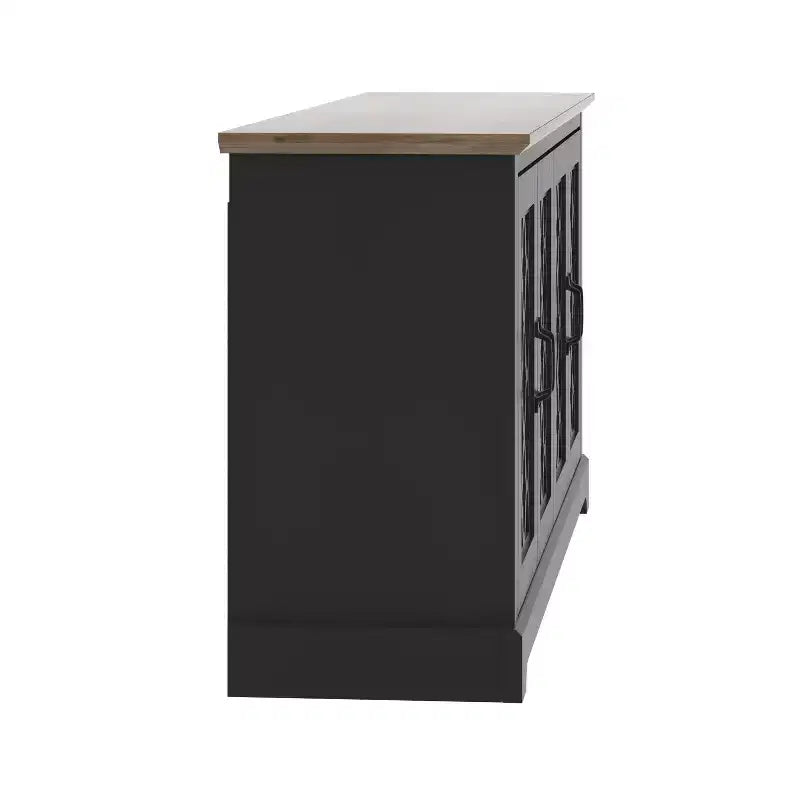 Galano TV Stand with Mirrored Door Storage 68.2 W  17.1 D  29.3 H