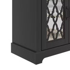Galano TV Stand with Mirrored Door Storage 68.2 W  17.1 D  29.3 H