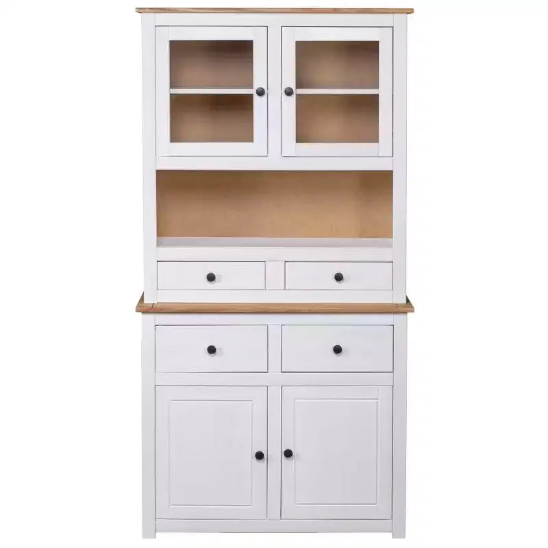 vidaXL Vitrine meuble de rangement en bois pin massif Gamme Panama