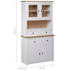 vidaXL Vitrine meuble de rangement en bois pin massif Gamme Panama