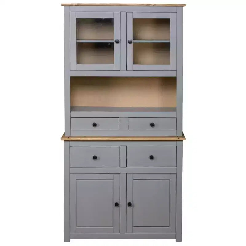 vidaXL Vitrine meuble de rangement en bois pin massif Gamme Panama
