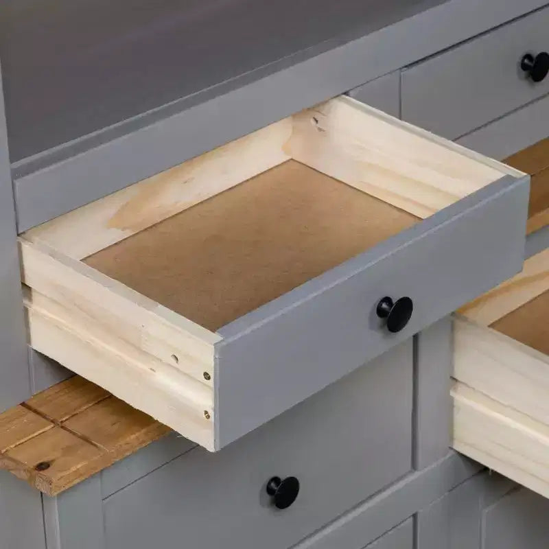 vidaXL Vitrine meuble de rangement en bois pin massif Gamme Panama
