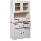 vidaXL Vitrine meuble de rangement en bois pin massif Gamme Panama