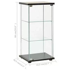 vidaXL Storage Cabinet Bookshelf 4-Shelf Glass Display Cabinet Tempered Glass