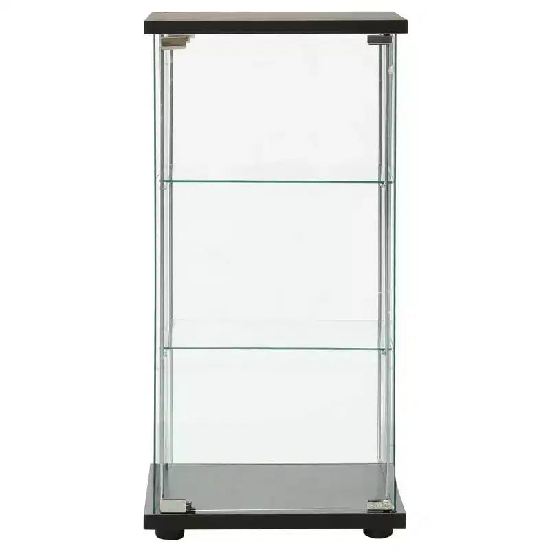 vidaXL Storage Cabinet Bookshelf 4-Shelf Glass Display Cabinet Tempered Glass