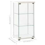 vidaXL Storage Cabinet Bookshelf 4-Shelf Glass Display Cabinet Tempered Glass