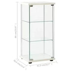 vidaXL Storage Cabinet Bookshelf 4-Shelf Glass Display Cabinet Tempered Glass