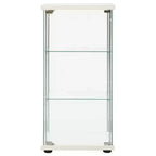 vidaXL Storage Cabinet Bookshelf 4-Shelf Glass Display Cabinet Tempered Glass