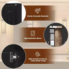 MAYEERTY 35 Armoire de toilette murale, Armoire murale de salle de bain moderne avec miroir et étagères ouvertes pour salle de bain Gris