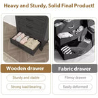 Commode à 5 tiroirs pour chambre à coucher, 41,3 po de haut, en bois, autoportante, grand rangement | Organiseur de placard vertical pour chambre à coucher et salon