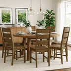 Galano Lot de 2 chaises de salle à manger en bois massif à dossier échelle 47 L 56 P 96,5 H cm