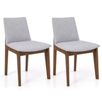 Costway Wooden Dining Chairs of 2 w/ added Cushions High Curved Back for Dining Room