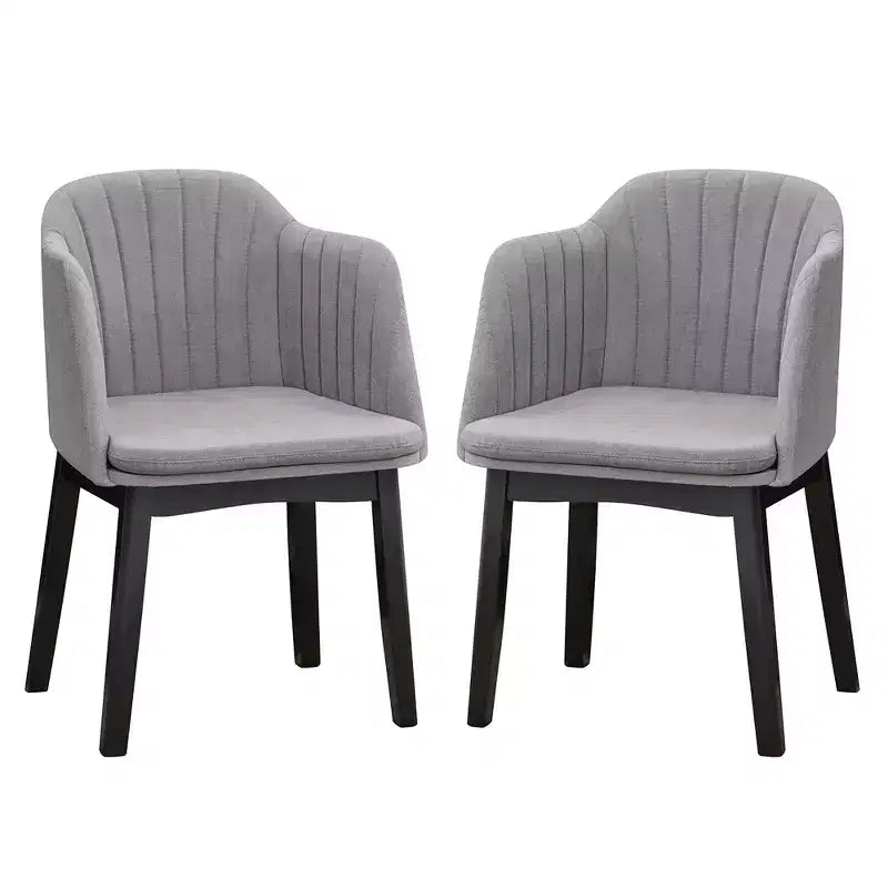 Costway 2PCS Modern Dining Chairs Upholstered Velvet Accent Chairs w/ Curved Backrests