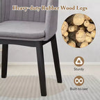Lot de 2 chaises de salle à manger modernes Costway, chaises d'appoint rembourrées en velours avec dossiers incurvés