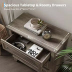 Commode à 3 tiroirs pour chambre à coucher, commode en bois noir pour chambre à coucher, petite commode rustique, table de chevet, armoire de rangement en bois