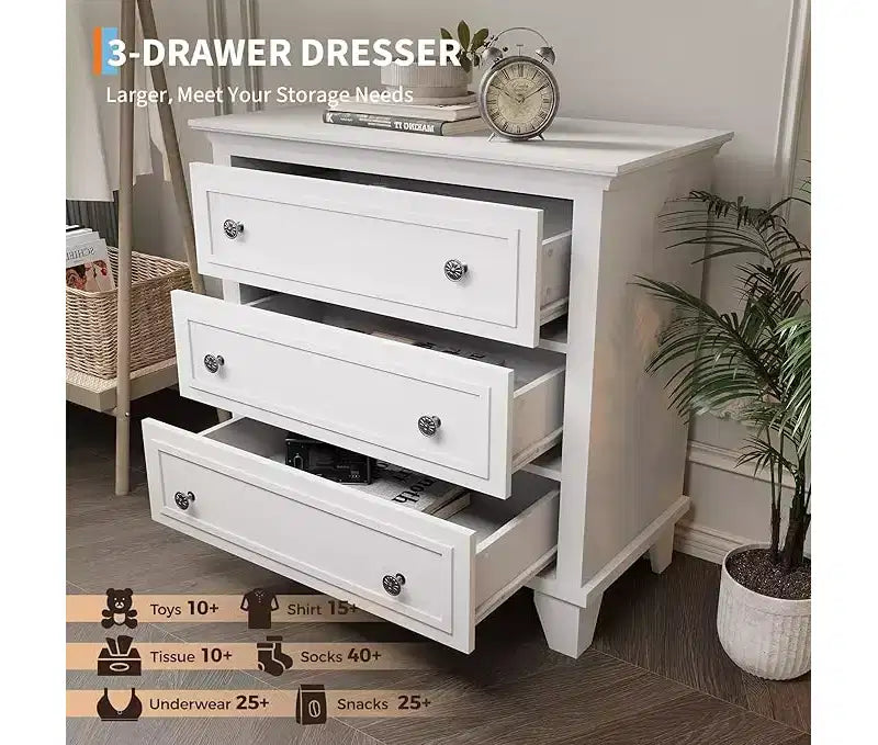Commode à 3 tiroirs pour chambre à coucher, commode en bois noir pour chambre à coucher, petite commode rustique, table de chevet, armoire de rangement en bois
