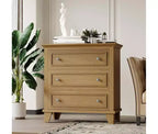 Commode à 3 tiroirs pour chambre à coucher, commode en bois noir pour chambre à coucher, petite commode rustique, table de chevet, armoire de rangement en bois