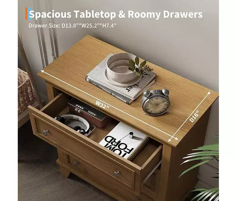 Commode à 3 tiroirs pour chambre à coucher, commode en bois noir pour chambre à coucher, petite commode rustique, table de chevet, armoire de rangement en bois