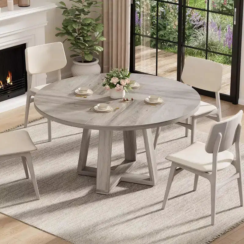 Table à manger, Table de cuisine, Table à manger ronde pour cuisine, Table ronde de 120 cm pour salle à manger