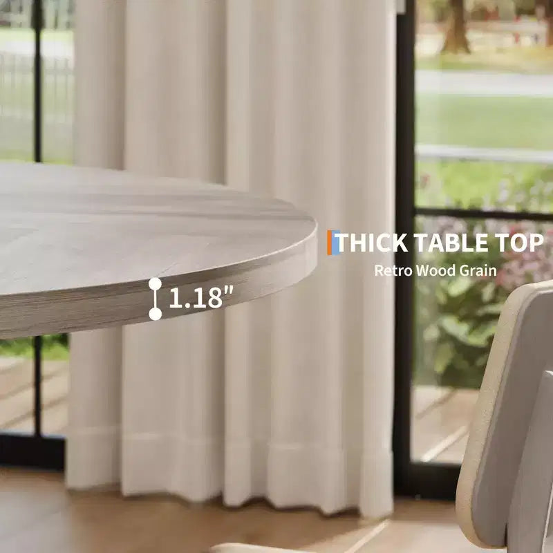 Table à manger, Table de cuisine, Table à manger ronde pour cuisine, Table ronde de 120 cm pour salle à manger