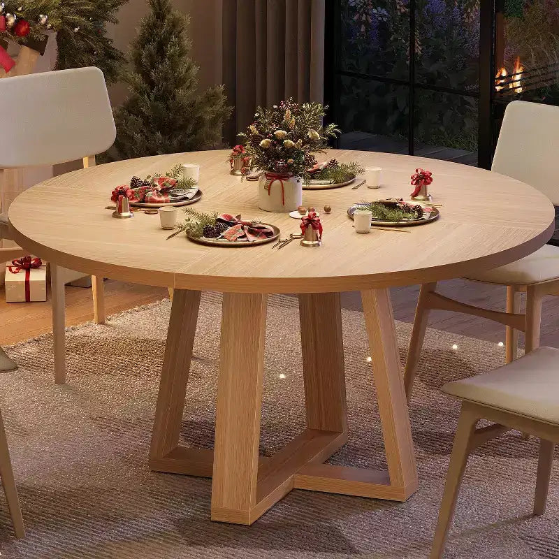 Table à manger, Table de cuisine, Table à manger ronde pour cuisine, Table ronde de 120 cm pour salle à manger