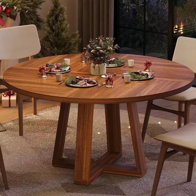 Table à manger, Table de cuisine, Table à manger ronde pour cuisine, Table ronde de 120 cm pour salle à manger