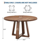 Table à manger, Table de cuisine, Table à manger ronde pour cuisine, Table ronde de 120 cm pour salle à manger