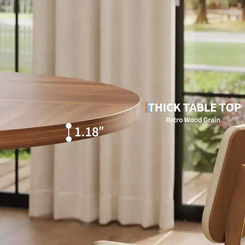 Table à manger, Table de cuisine, Table à manger ronde pour cuisine, Table ronde de 120 cm pour salle à manger