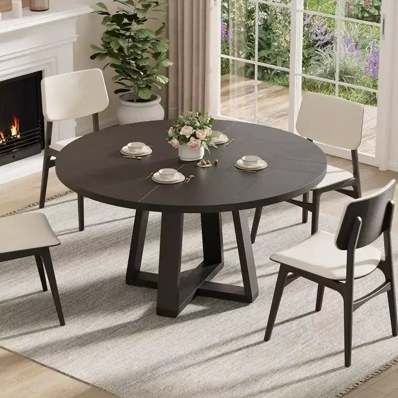 Dining Table, Kitchen Table, Round Dining Room Table for Kitchen, 47 Inch Round Table for Dining Room