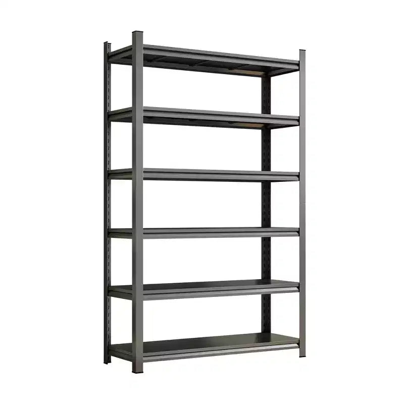 Étagère de rangement polyvalente en métal à 6 niveaux Clihome, Étagère de rangement sans vis avec conception à trou de calebasse
