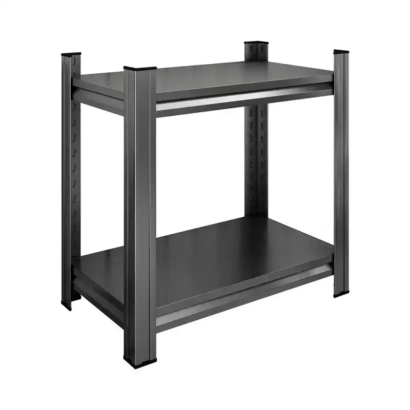 Étagère métallique compacte à 2 niveaux Clihome, étagère de rangement verticale à hauteur réglable