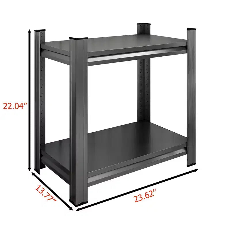 Étagère métallique compacte à 2 niveaux Clihome, étagère de rangement verticale à hauteur réglable