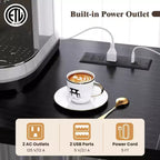 Meuble de rangement de cuisine Costway 67 avec prises électriques, meuble de bar à café avec crochets en S
