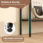 Costway 44 Narrow Entryway Table Console Table w/ Shelf & Dual Anti-Tipping Kits Brown & Black