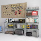 Costway Étagères de garage à 5 niveaux, étagère de rangement robuste en métal, unité de rangement utilitaire réglable pour entrepôt et sous-sol