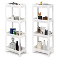 Costway 2PCS 4 Tier Slim Storage Cart Detachable Kitchen Organizer Utility Cart