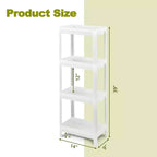 Costway 2PCS 4 Tier Slim Storage Cart Detachable Kitchen Organizer Utility Cart