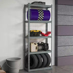 Étagère métallique Costway à 4 pièces et 5 niveaux, grille de rangement robuste en fil de fer avec patins antidérapants