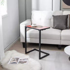 Table d'appoint latérale en C Costway avec plateau en céramique pour patio, salon, balcon