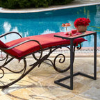 Table d'appoint latérale en C Costway avec plateau en céramique pour patio, salon, balcon