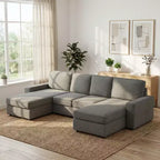 Canapé modulable en U/L avec housse amovible, canapé convertible moderne et profond, canapé-lit nuage confortable pour salon et bureau