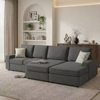 Canapé modulable en U/L avec housse amovible, canapé convertible moderne et profond, canapé-lit nuage confortable pour salon et bureau