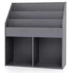 Costway Kids Wooden Bookshelf Bookcase Children Toy Storage Cabinet Organizer