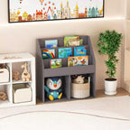 Costway Kids Wooden Bookshelf Bookcase Children Toy Storage Cabinet Organizer