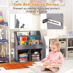 Costway Kids Wooden Bookshelf Bookcase Children Toy Storage Cabinet Organizer