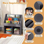 Costway Kids Wooden Bookshelf Bookcase Children Toy Storage Cabinet Organizer